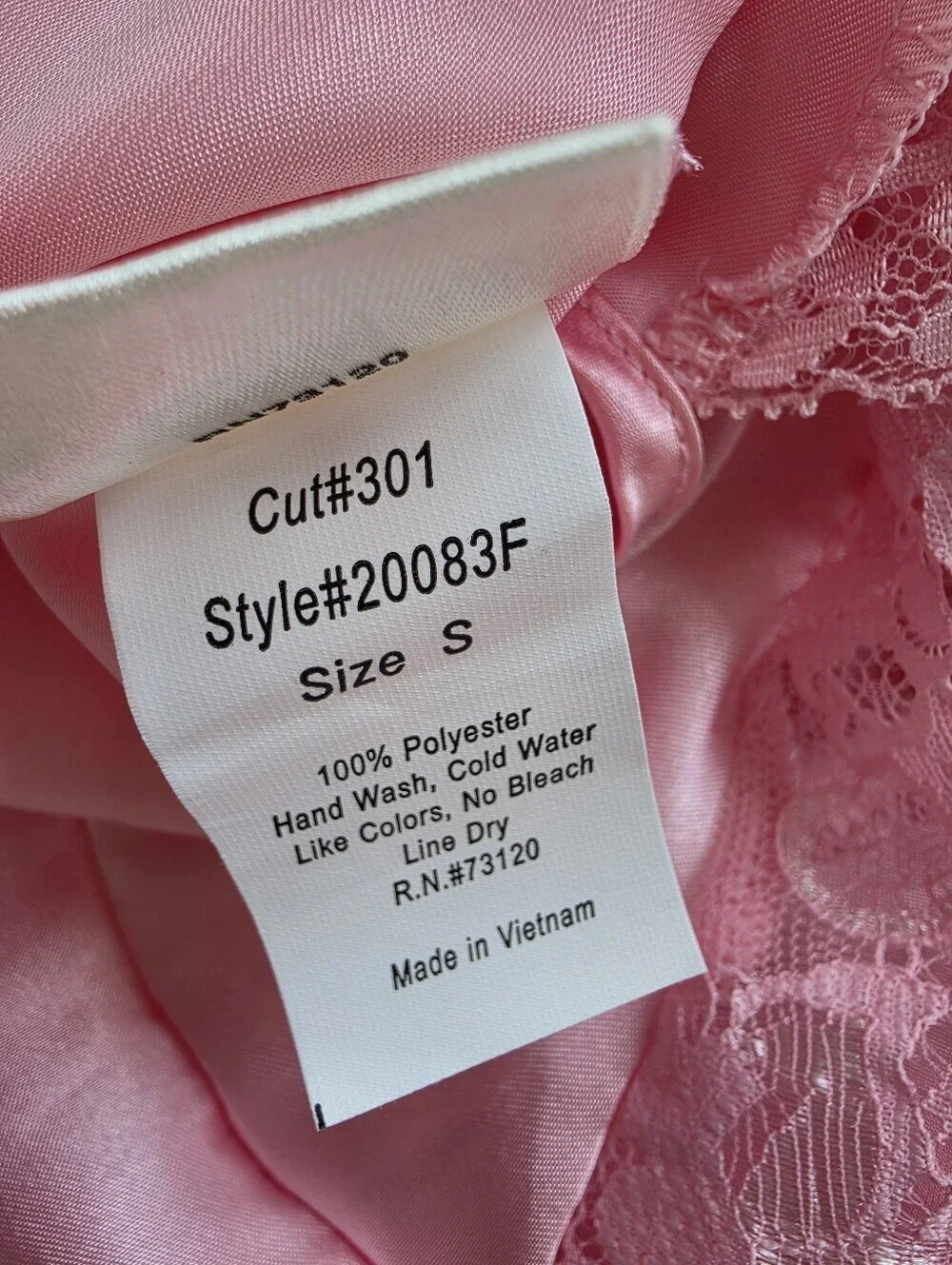 Y2K Pink Lace Slip Chemise | Open Back | Fairycore Coquette | Size S